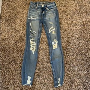American eagle distressed jeans super stretch sz00